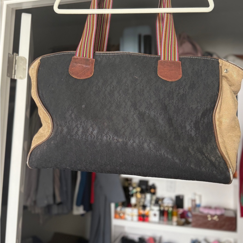 Consuela Tote Bag with Striped Handles - Picture 5 of 11